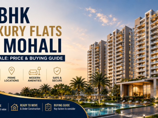 3 BHK luxury flats in Mohali for sale in a modern residential development
