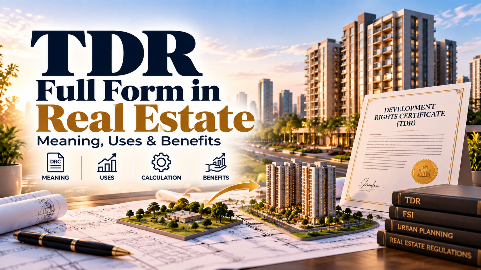 TDR full form in real estate showing transferable development rights and TDR certificate